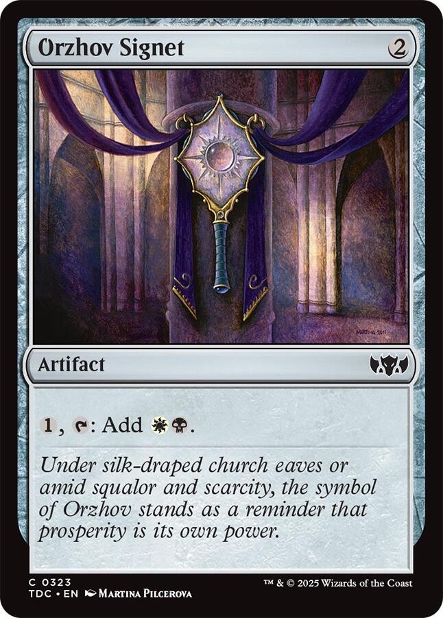 MTG Orzhov Signet [Tarkir: Dragonstorm Commander] Near Mint Magic