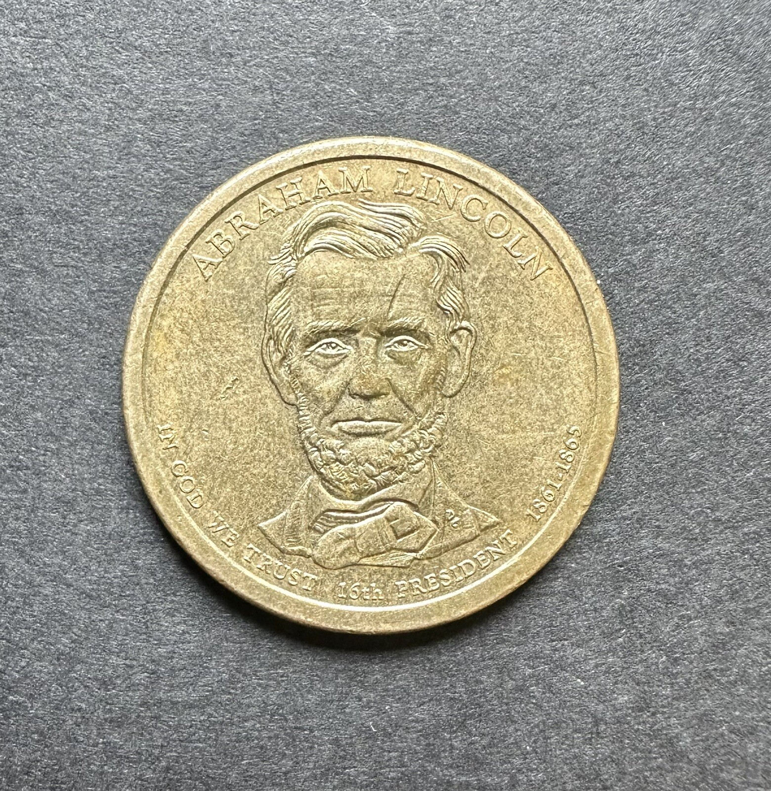 2010 P - Abraham Lincoln  Presidential Golden Dollar Coin