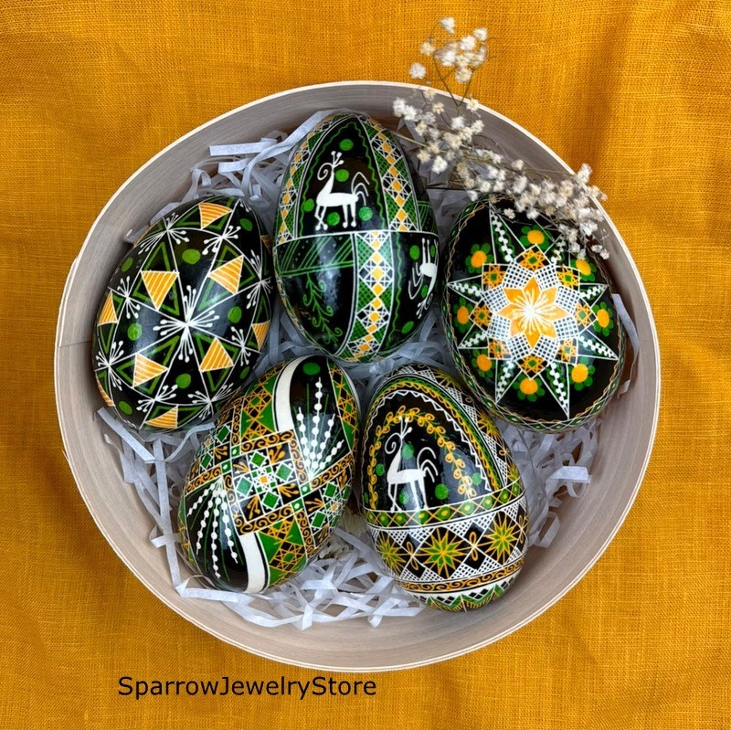Traditional Ukrainian symbol Pysanky Easter ornaments Real Ukrainian Easter eggs