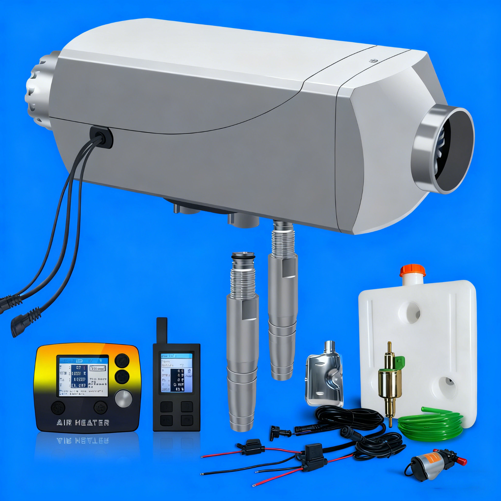 8KW Diesel Air Water Heater Combo for RV Heating, Engine Preheater with Remote L 8KW Diesel Air Water Heater Combo for RV Heating, Engine Preheater with Remote L