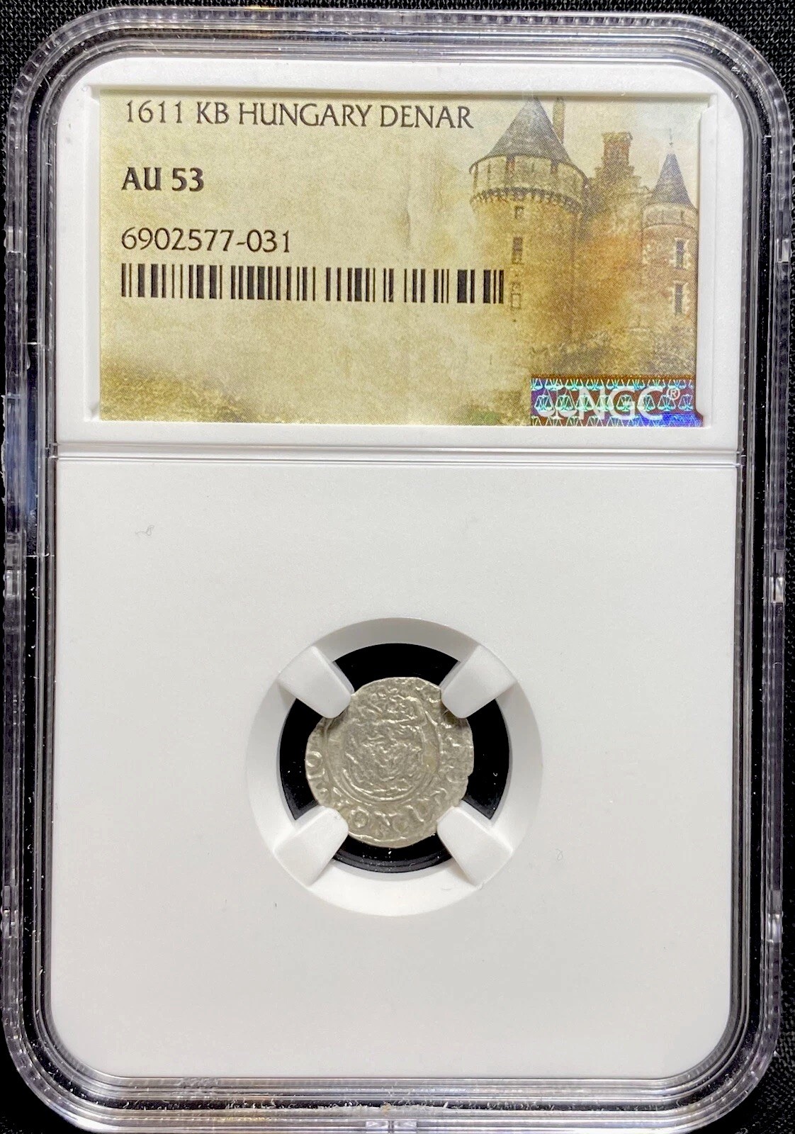 Hungary 1611 KB Madonna Child Holy Roman Emperor Rudolf II Denar Coin, NGC AU53 Hungary 1611 KB Madonna Child Holy Roman Emperor Rudolf II Denar Coin, NGC AU53