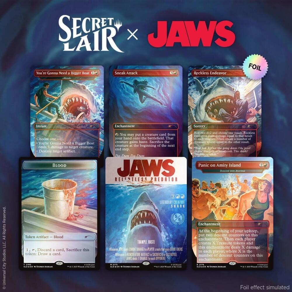 MTG Secret Lair x Jaws Terror of Amity Island Sealed Magic The Gathering Nonfoil
