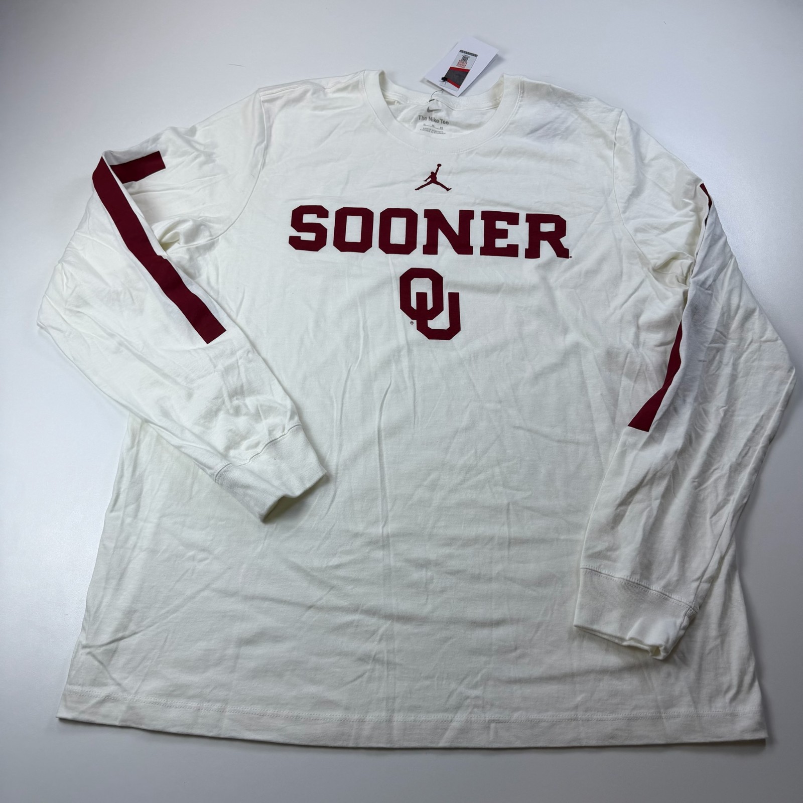 NEW Nike Oklahoma Sooners Shirt Mens Extra Large XL White Long Sleeve Logo NCAA NEW Nike Oklahoma Sooners Shirt Mens Extra Large XL White Long Sleeve Logo NCAA