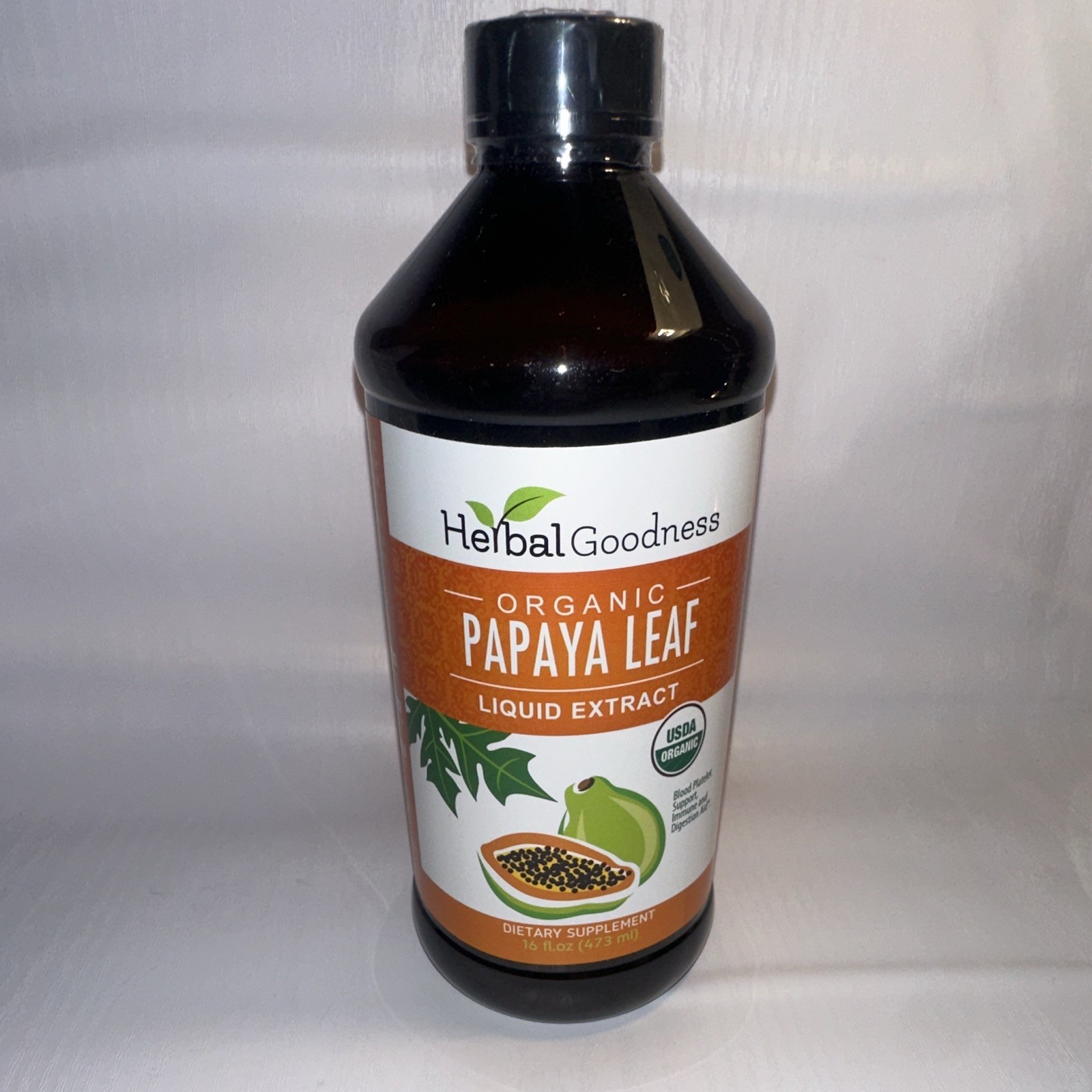 Herbal Goodness Organic Papaya Leaf Extract Liquid Unflavored 16 fl oz 473ml Herbal Goodness Organic Papaya Leaf Extract Liquid Unflavored 16 fl oz 473ml