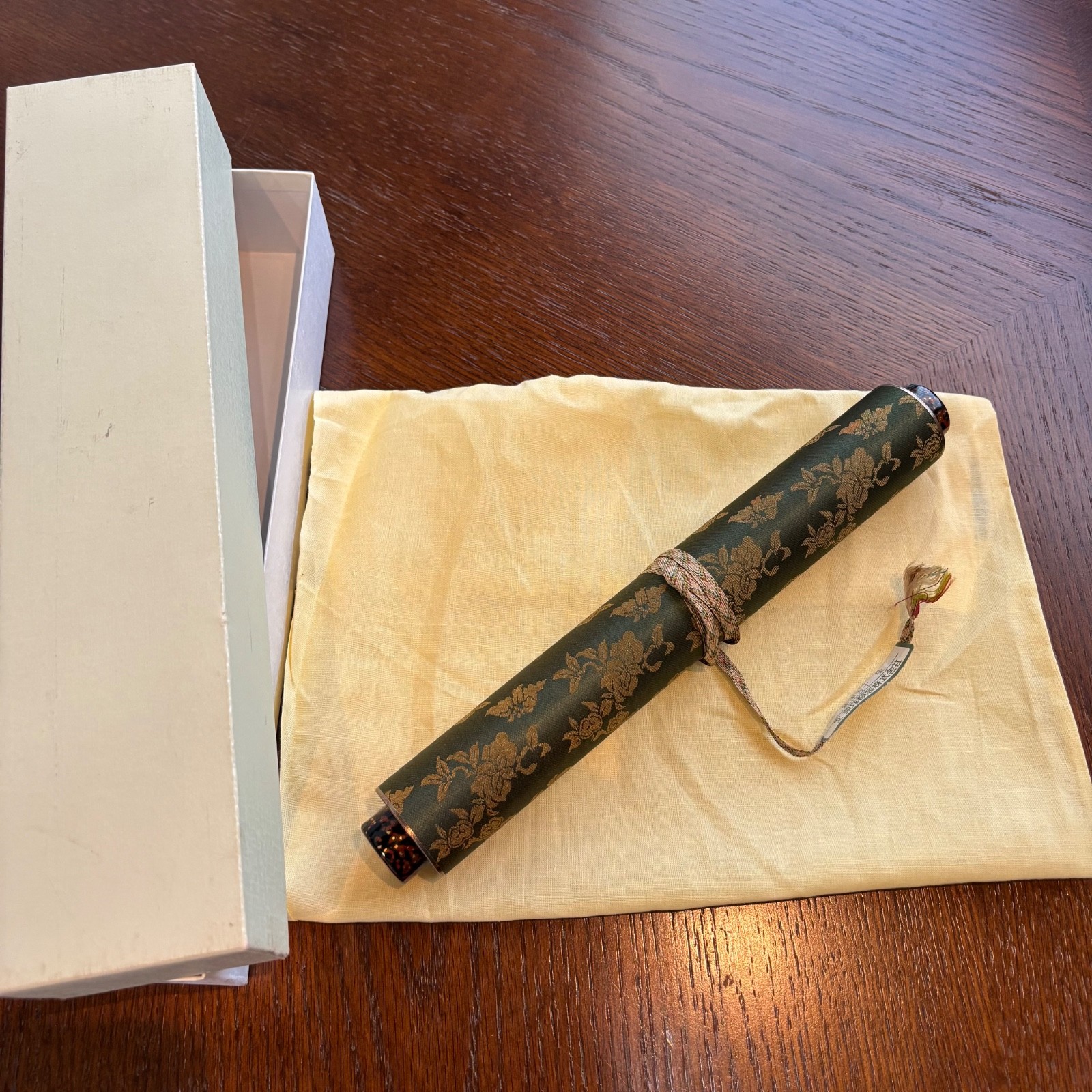 Original Japanese Calligraphy Handwritten Scroll 380cm Shodo Exhibition Artwork