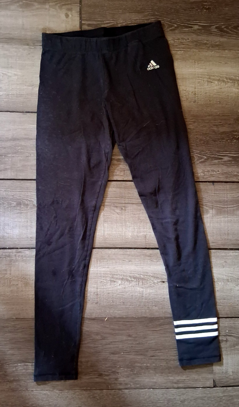 Vintage Adidas 3 Stripe Black Leggings Medium Rare M Vintage Adidas 3 Stripe Black Leggings Medium Rare M
