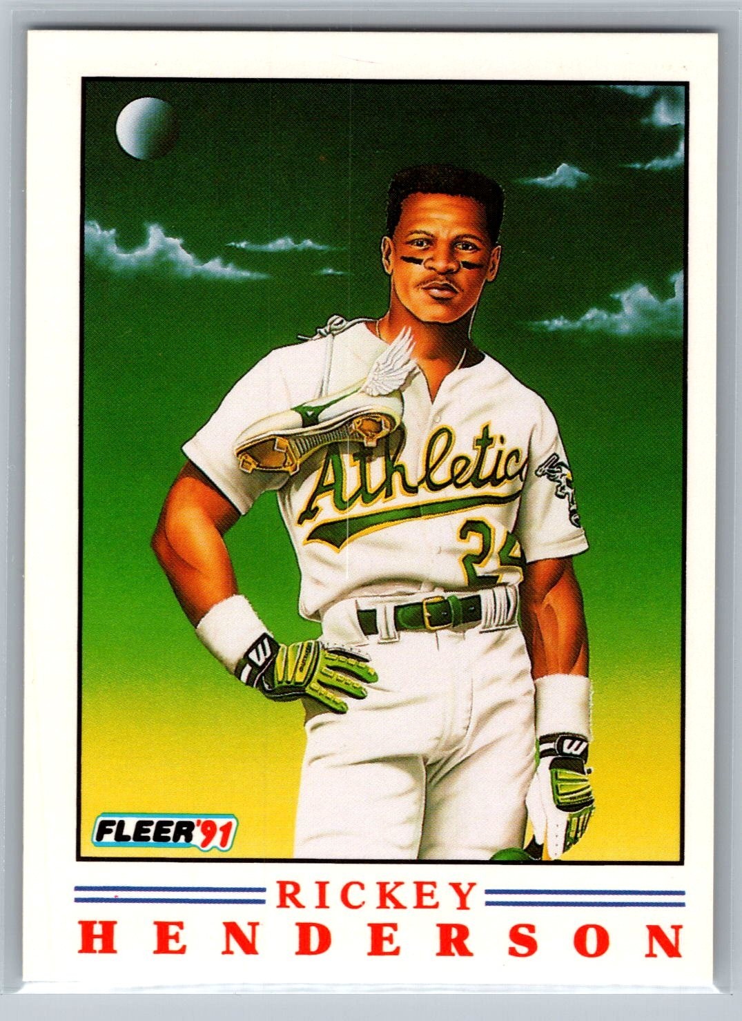 1991 Fleer - Factory Set Exclusive Pro-Vision Rickey Henderson #2 - HOF NM 1991 Fleer - Factory Set Exclusive Pro-Vision Rickey Henderson #2 - HOF NM