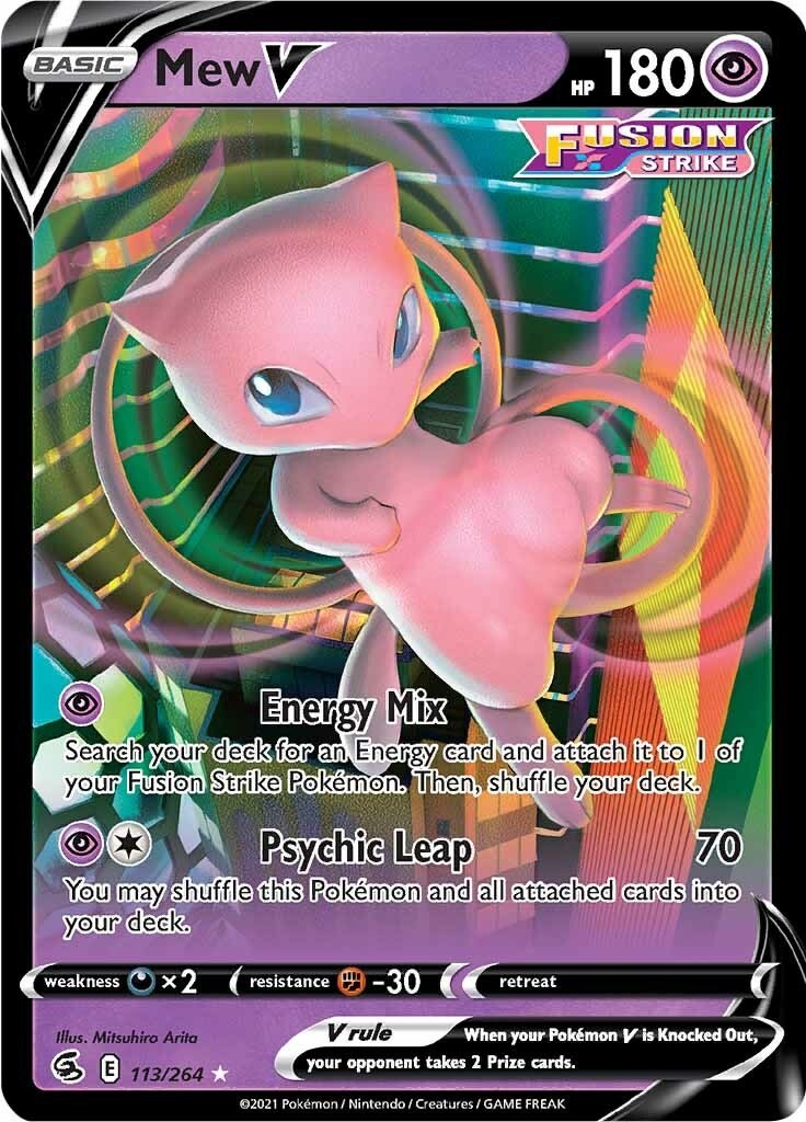 Mew V Holofoil LP [SWSH08 - 113/264] Ultra Rare