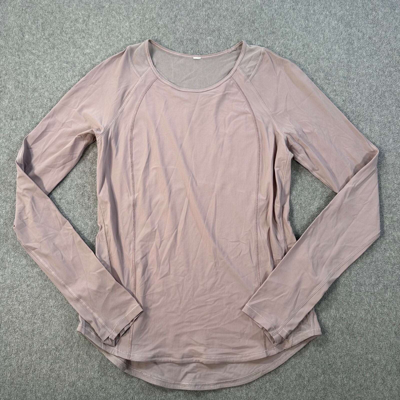 Lululemon Sculpt Long Sleeve T-Shirt Women\'s 4 No Size Tag Mesh Panel Active Run