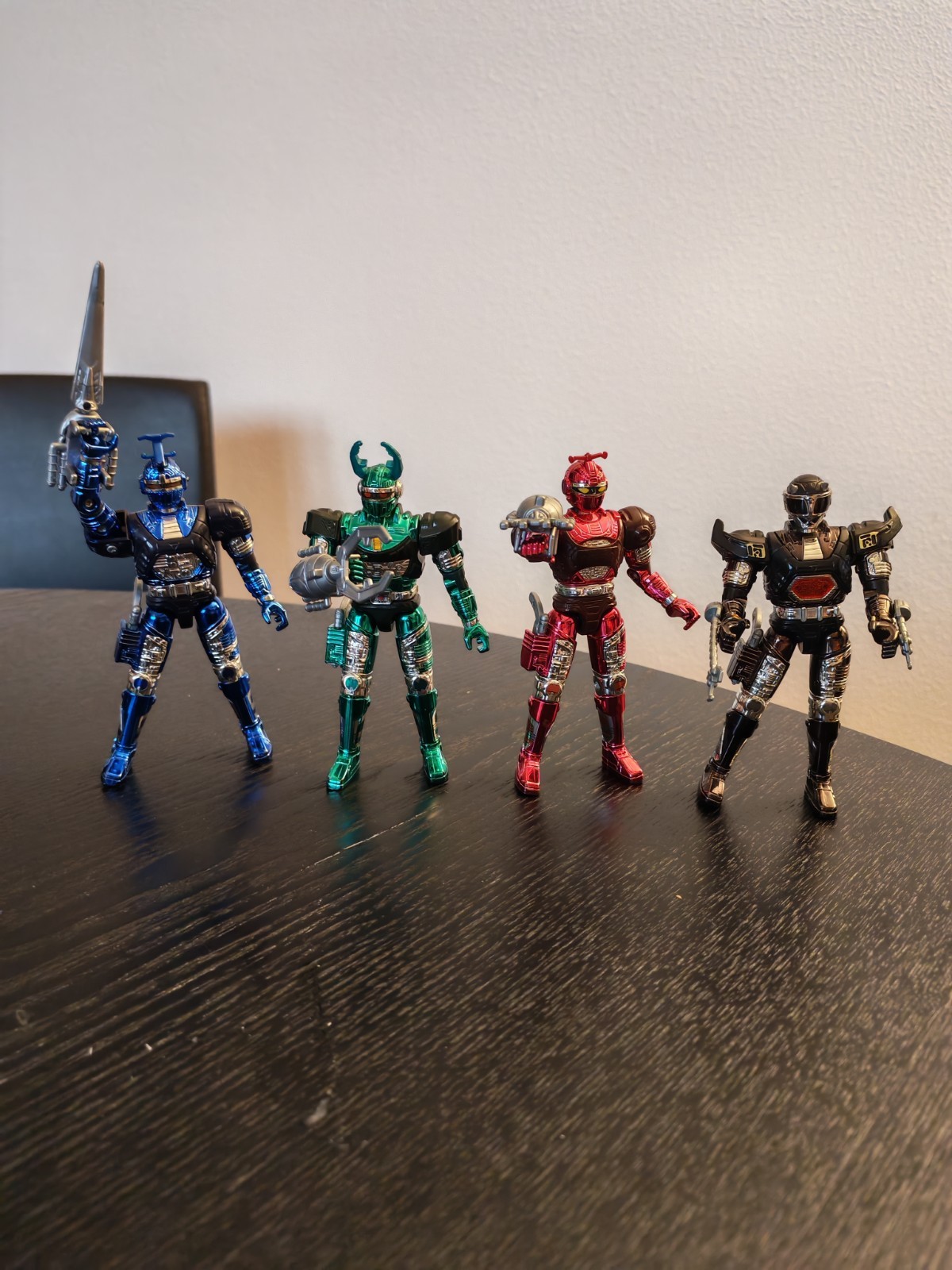 Set of 4 B-Fighter Kabuto / Beetleborgs Metallica Action Figure - Bandai - Vintage Set of 4 B-Fighter Kabuto / Beetleborgs Metallica Action Figure - Bandai - Vintage