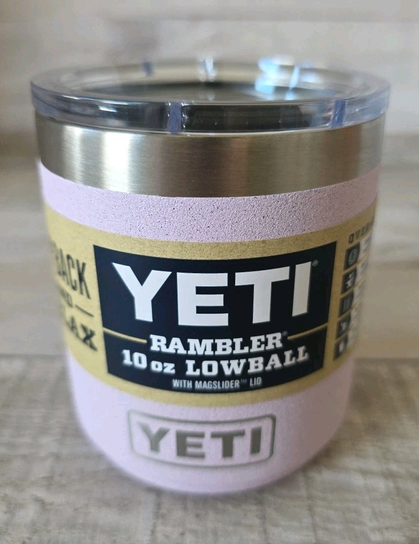 New YETI 10 oz Lowball Rambler Tumbler - CHERRY BLOSSOM Stone Textured Pink New YETI 10 oz Lowball Rambler Tumbler - CHERRY BLOSSOM Stone Textured Pink