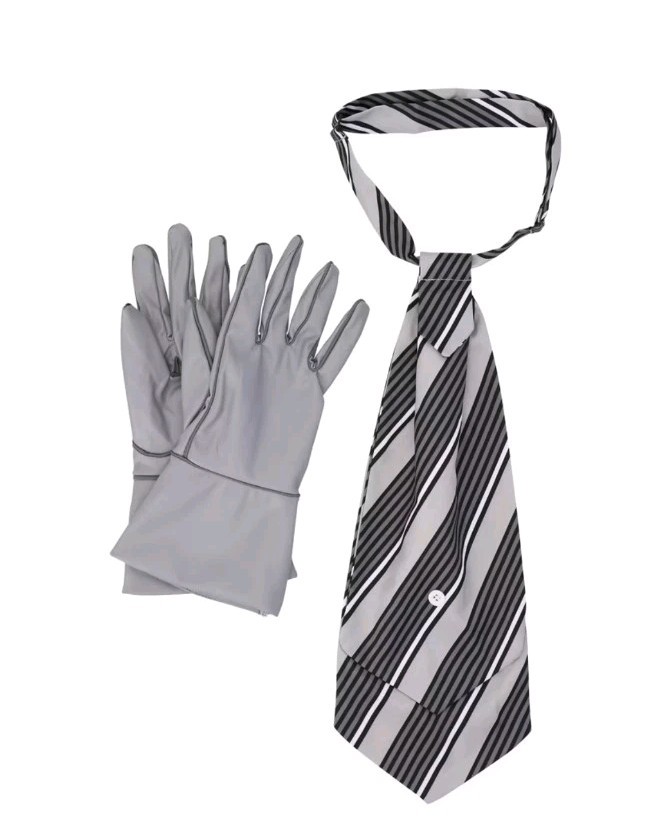 WWE The Undertaker Officially Licensed Classic Grey Tie & Glove Set, WWF WWE The Undertaker Officially Licensed Classic Grey Tie & Glove Set, WWF