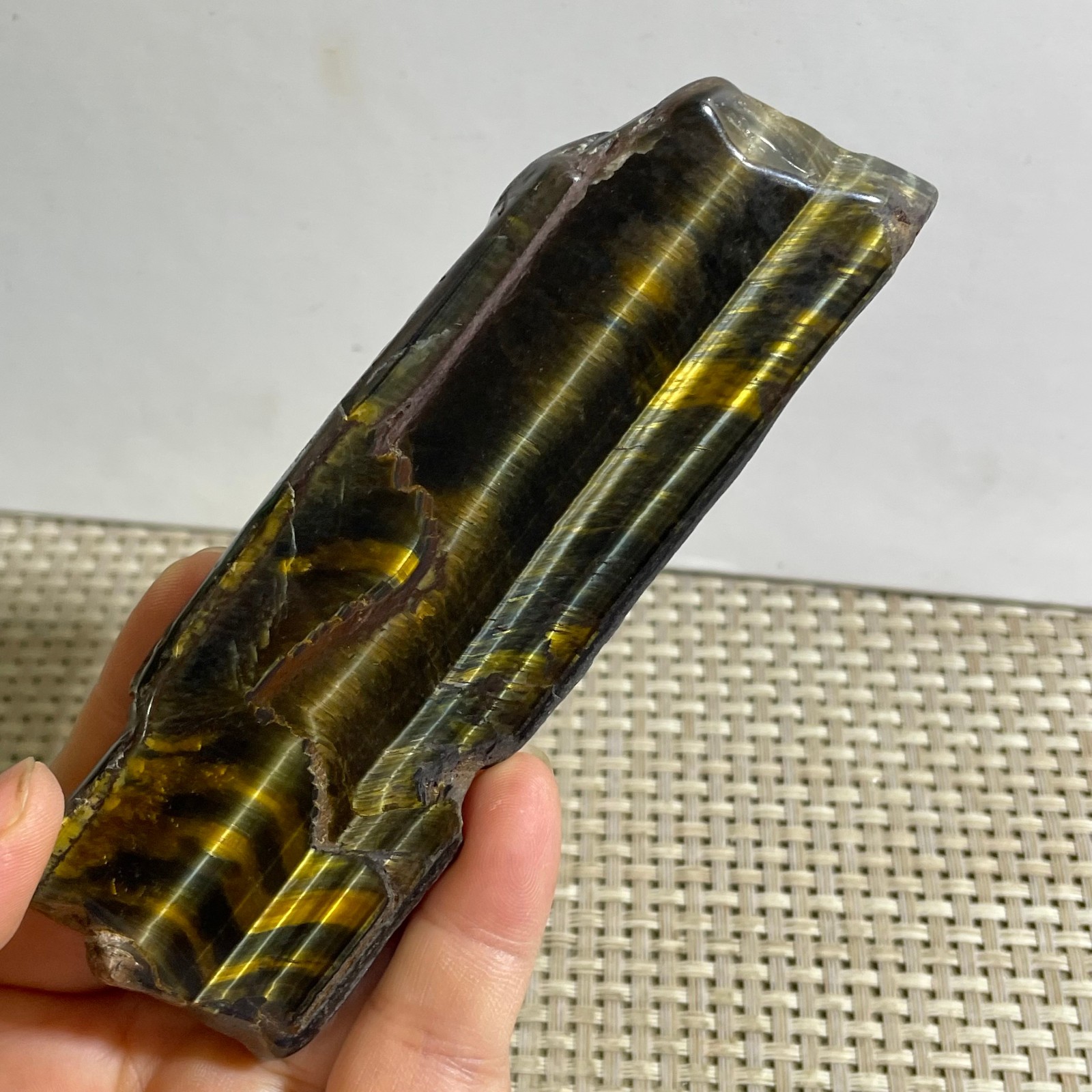 114g Natural tiger's-eye Rough Raw Stone Rock Specimen Reiki healing