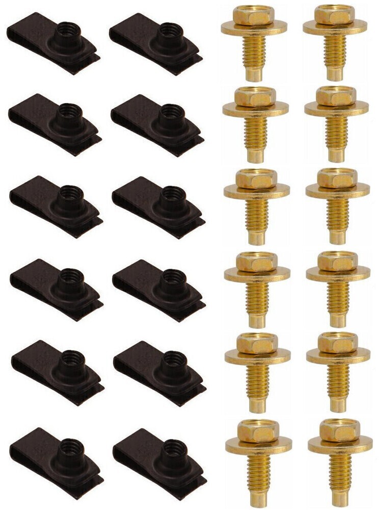 FIts 1960 thru 1970 Ford Fender Bolt Kit Bolt kit With U nuts 24pcs