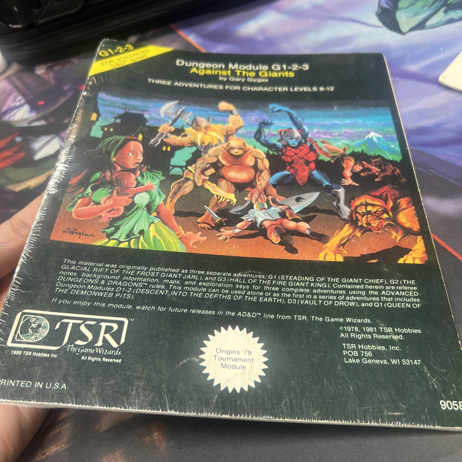 Advanced D&D 1st Edition Dungeon Module G1-2-3 Against the Giants 9058 1981 TSR Advanced D&D 1st Edition Dungeon Module G1-2-3 Against the Giants 9058 1981 TSR