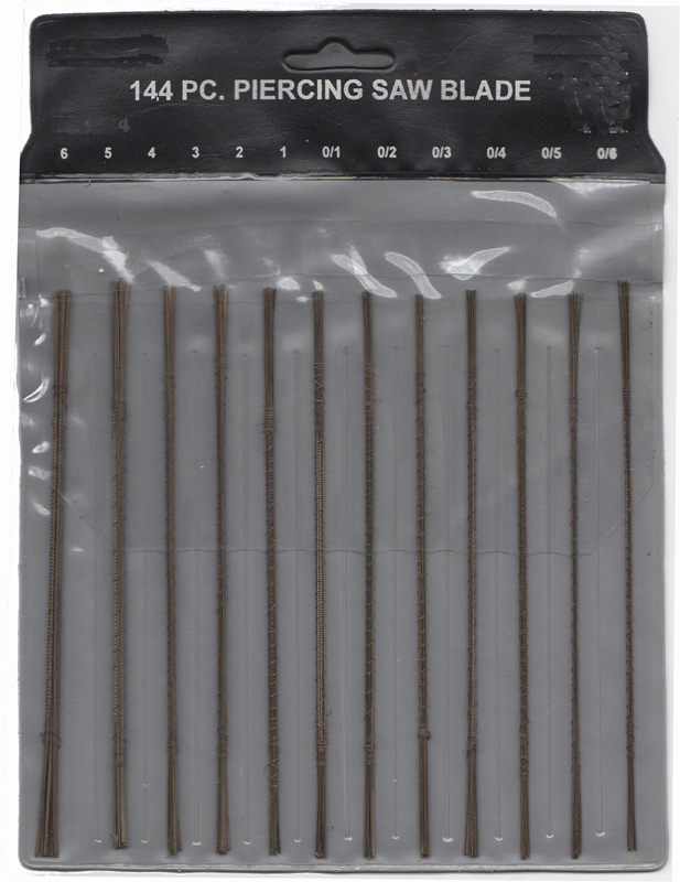 144 ASSORTED JEWELERS SAW BLADES 12 different sizes (sb85)