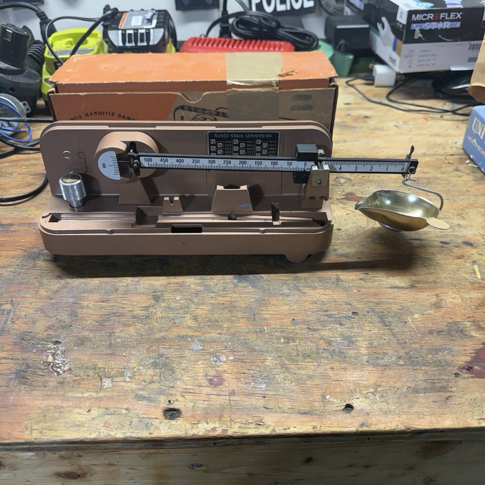 Vintage Lyman Ohaus M5 Precision Powder Scale For Reloading Vintage Lyman Ohaus M5 Precision Powder Scale For Reloading
