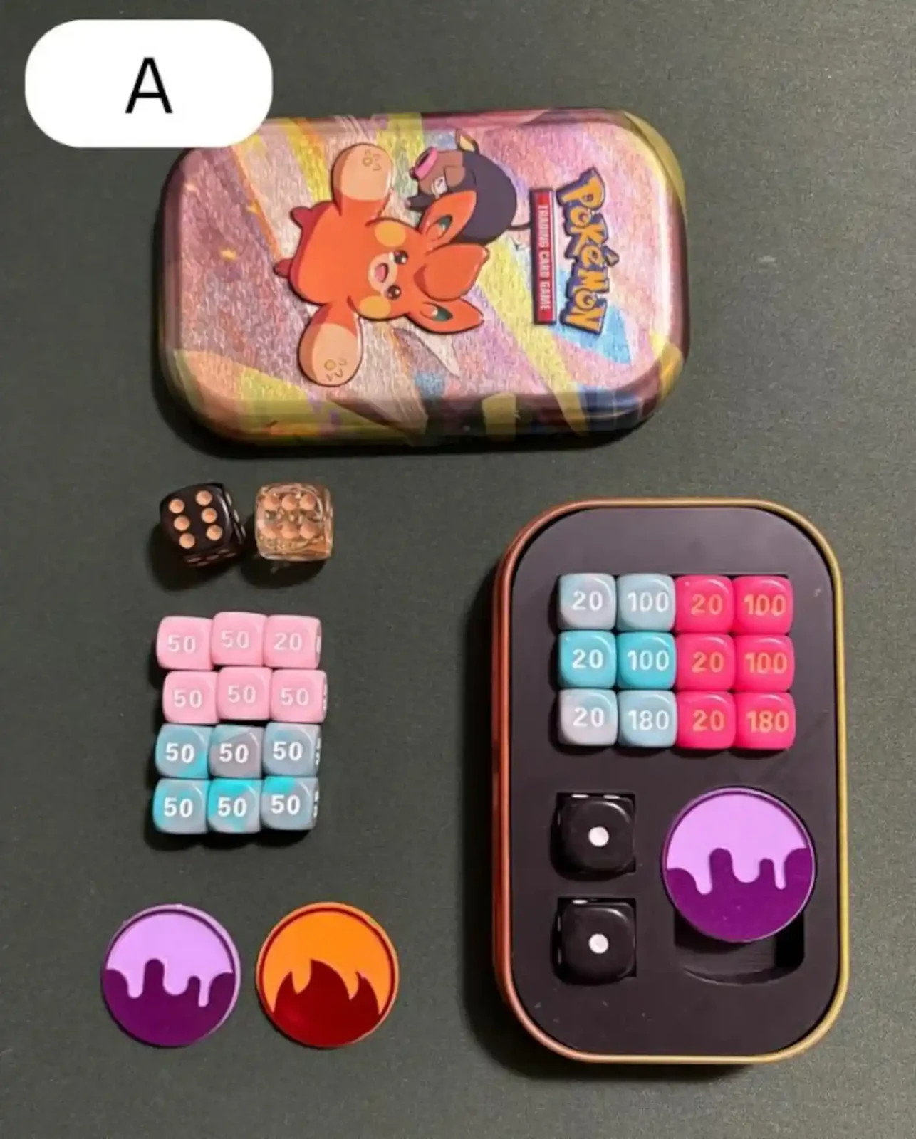 Pokemon Mini In Insert -Organize Your TCG Playspace, Great for Counter & Dice