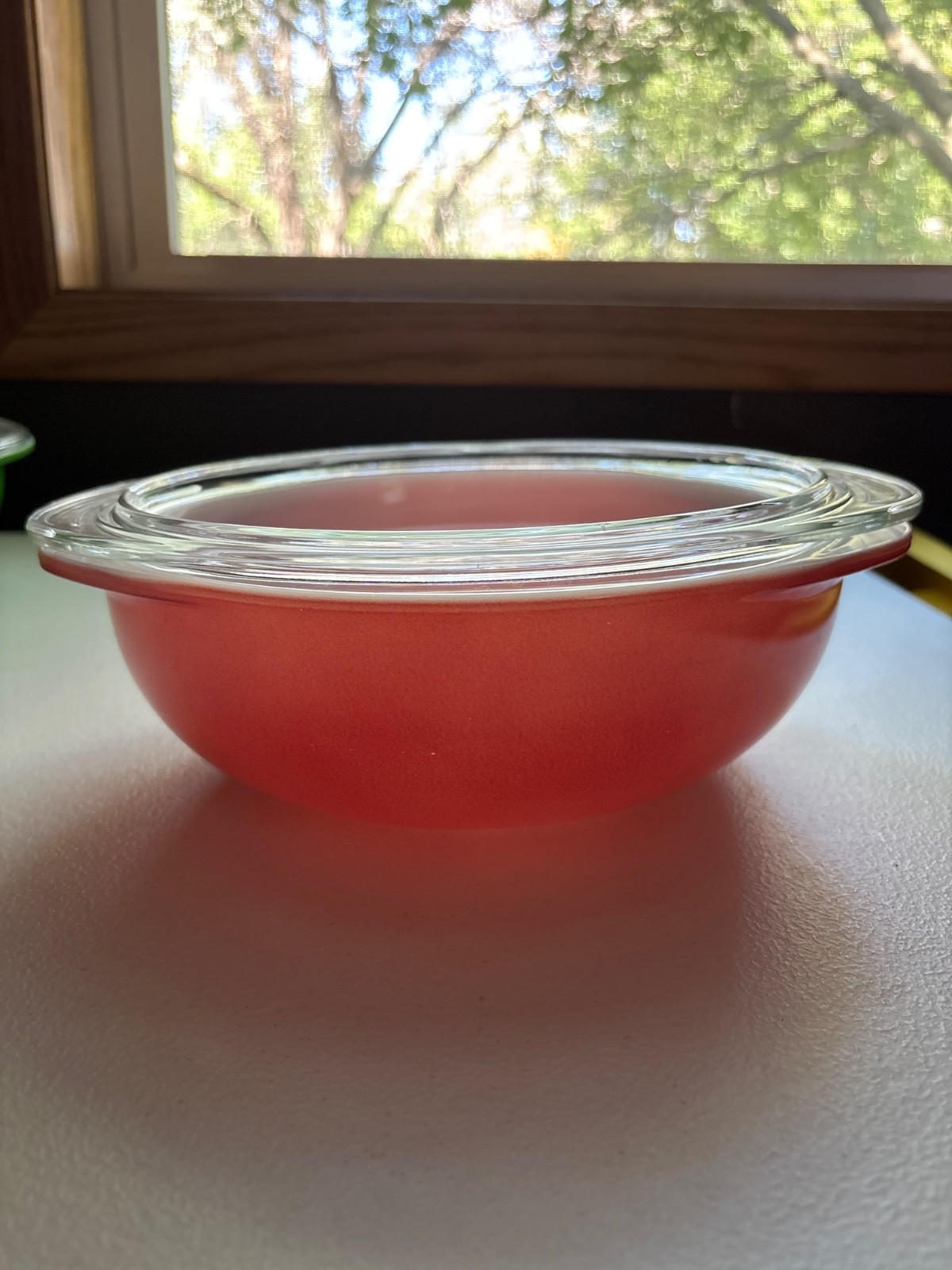 Vintage 1952 Pyrex 024 Flamingo Pink 2 Qt Round Casserole DishUSA w/ Lid