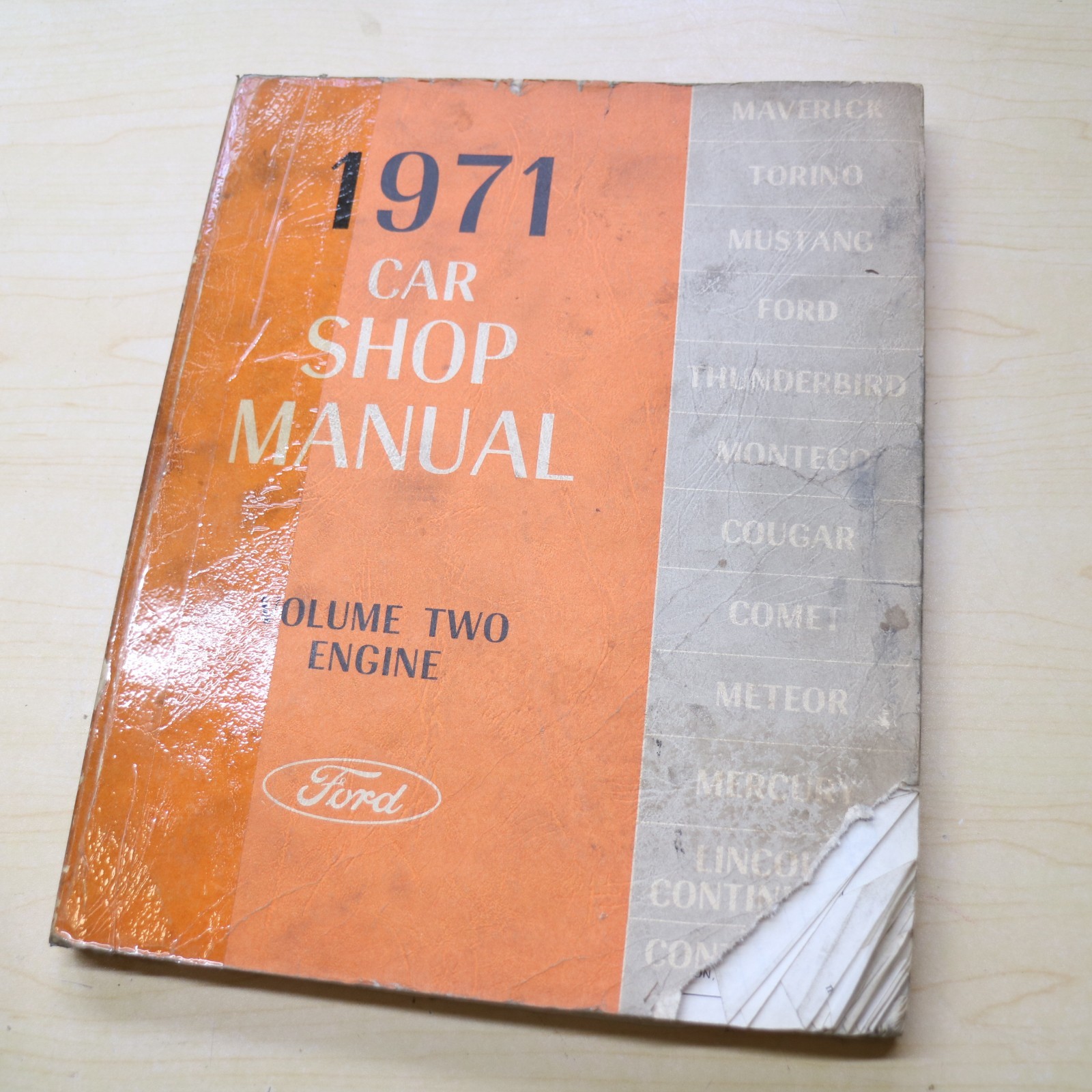 1971 FORD MUSTANG TORINO MAVERICK COUGAR COMET ENGINE Repair Shop Service Manual 1971 FORD MUSTANG TORINO MAVERICK COUGAR COMET ENGINE Repair Shop Service Manual