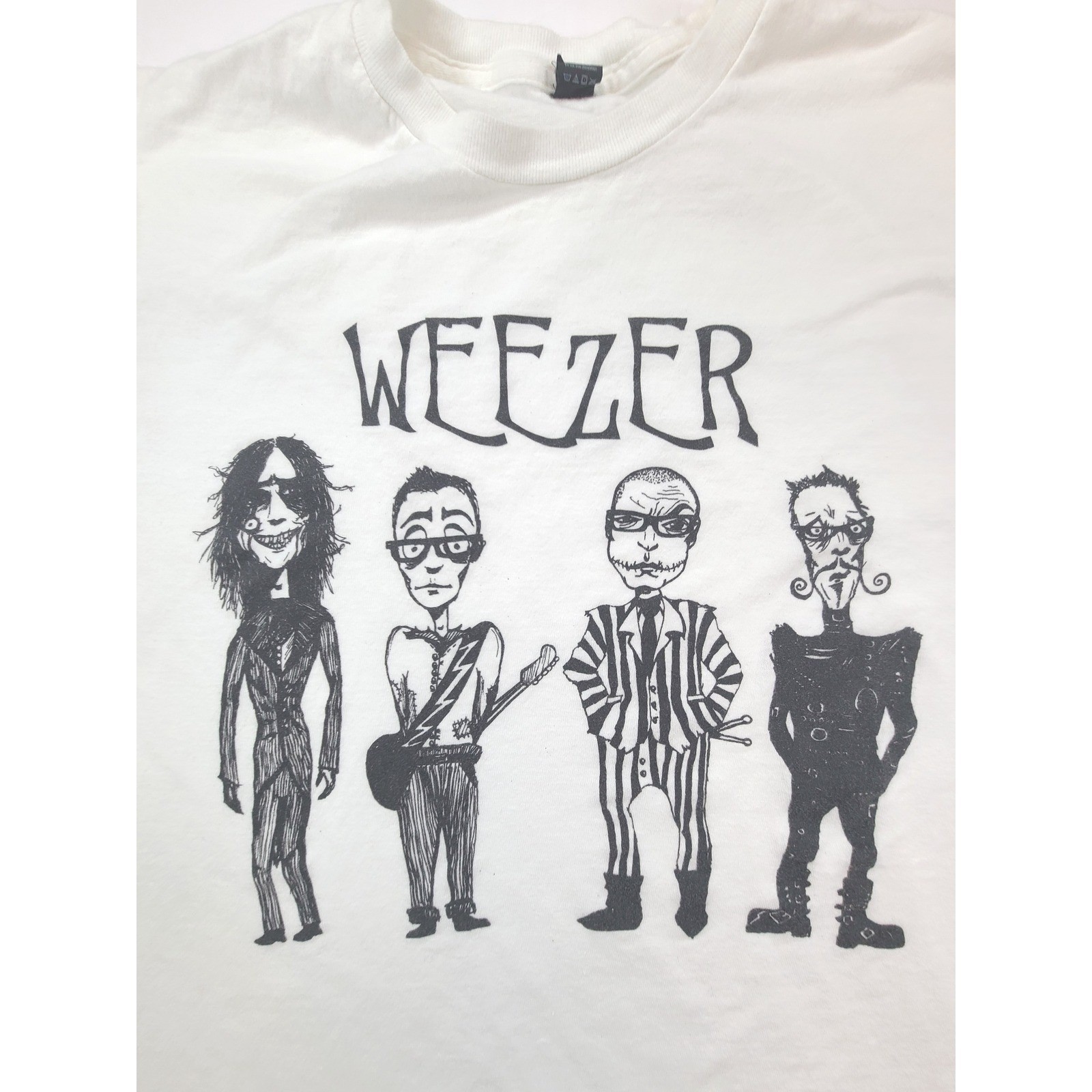 Weezer Nightmare Before Christmas Mens L T Shirt Tultex Band Caricature Rock