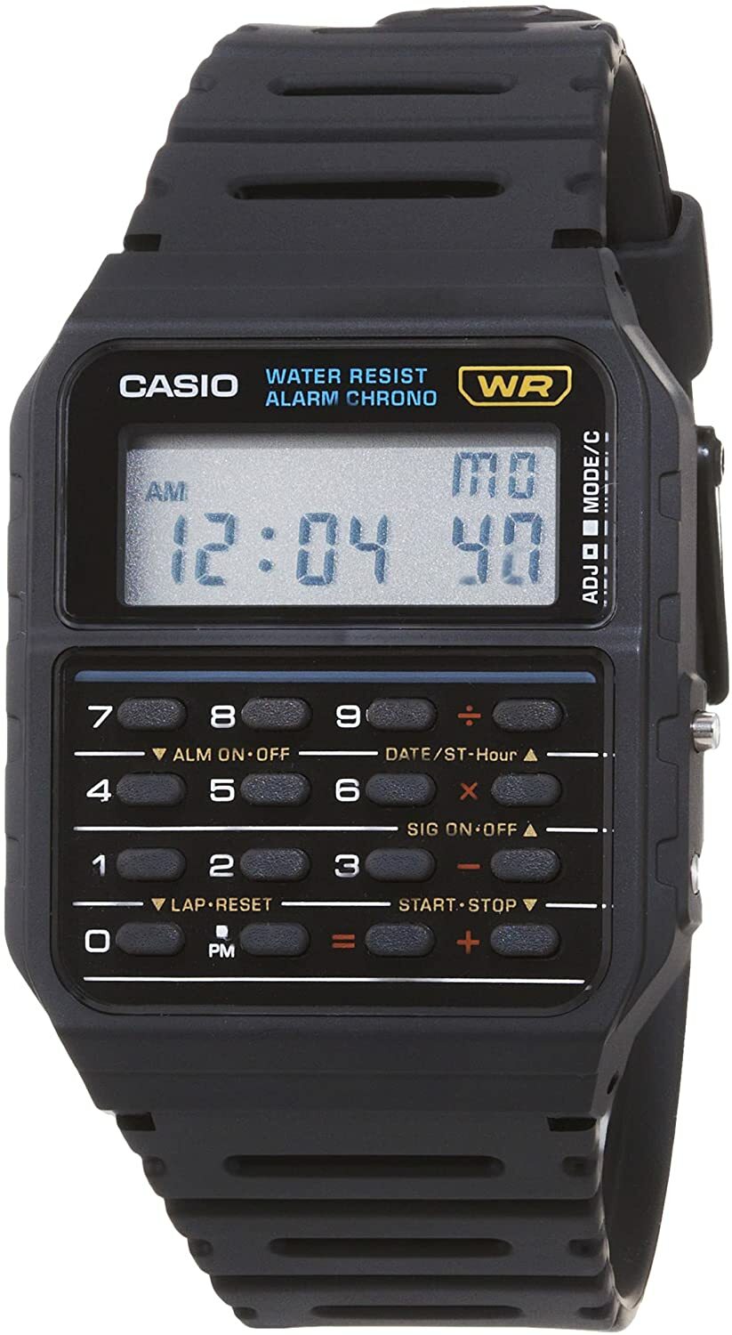 Casio CA53W-1, 8-Digit Calculator Watch, Resin Strap, Alarm, Chronograph, NEW Casio CA53W-1, 8-Digit Calculator Watch, Resin Strap, Alarm, Chronograph, NEW
