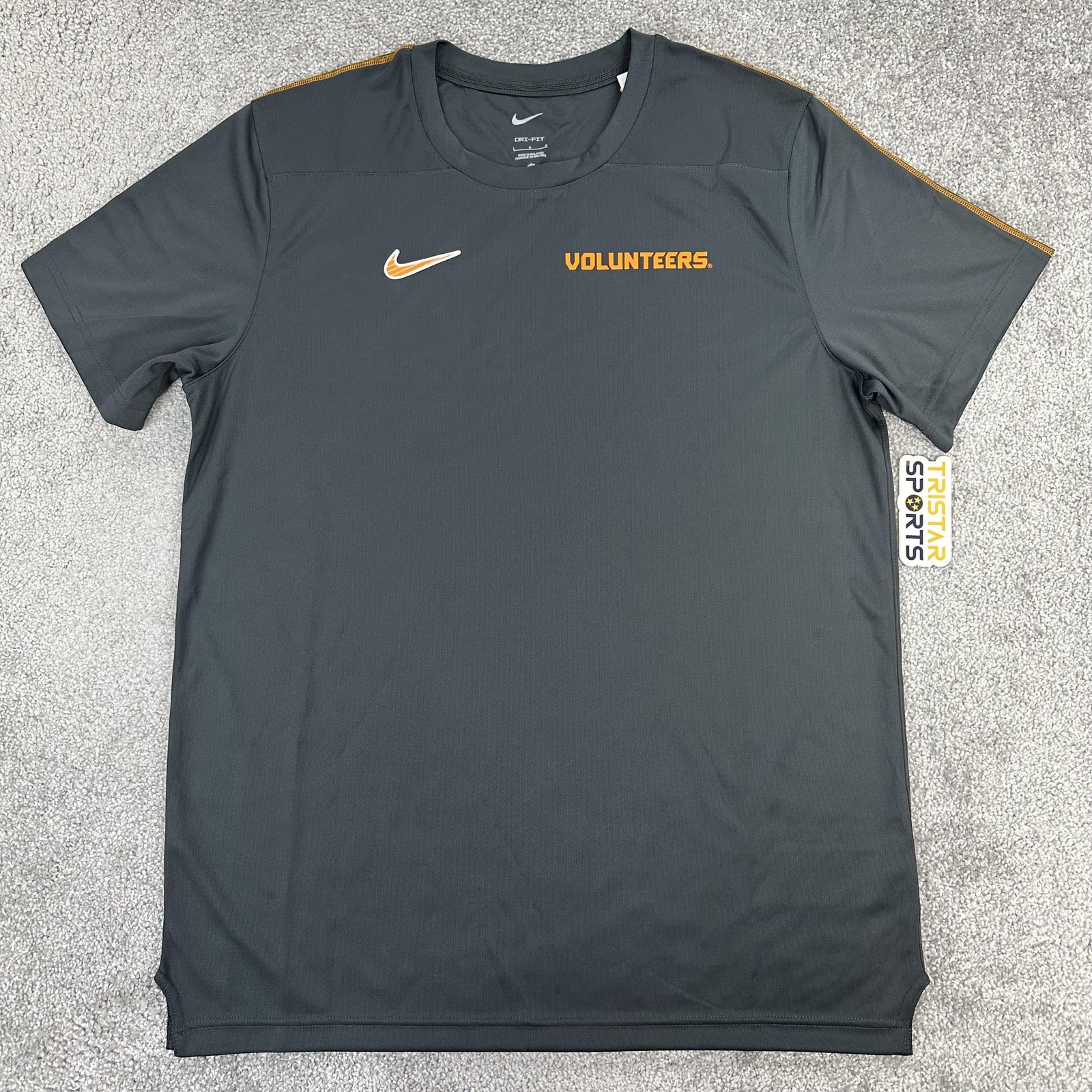 Tennessee Volunteers Shirt Mens Large Gray NCAA Football Nike Dri Fit UPF 40+