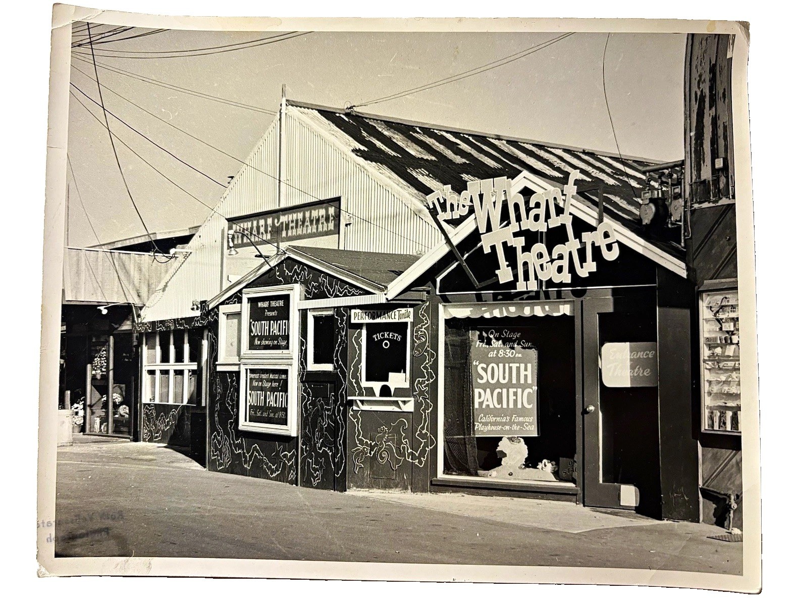 Vintage Photo 8x10 building street scene the wharf theatre Monterey California Vintage Photo 8x10 building street scene the wharf theatre Monterey California