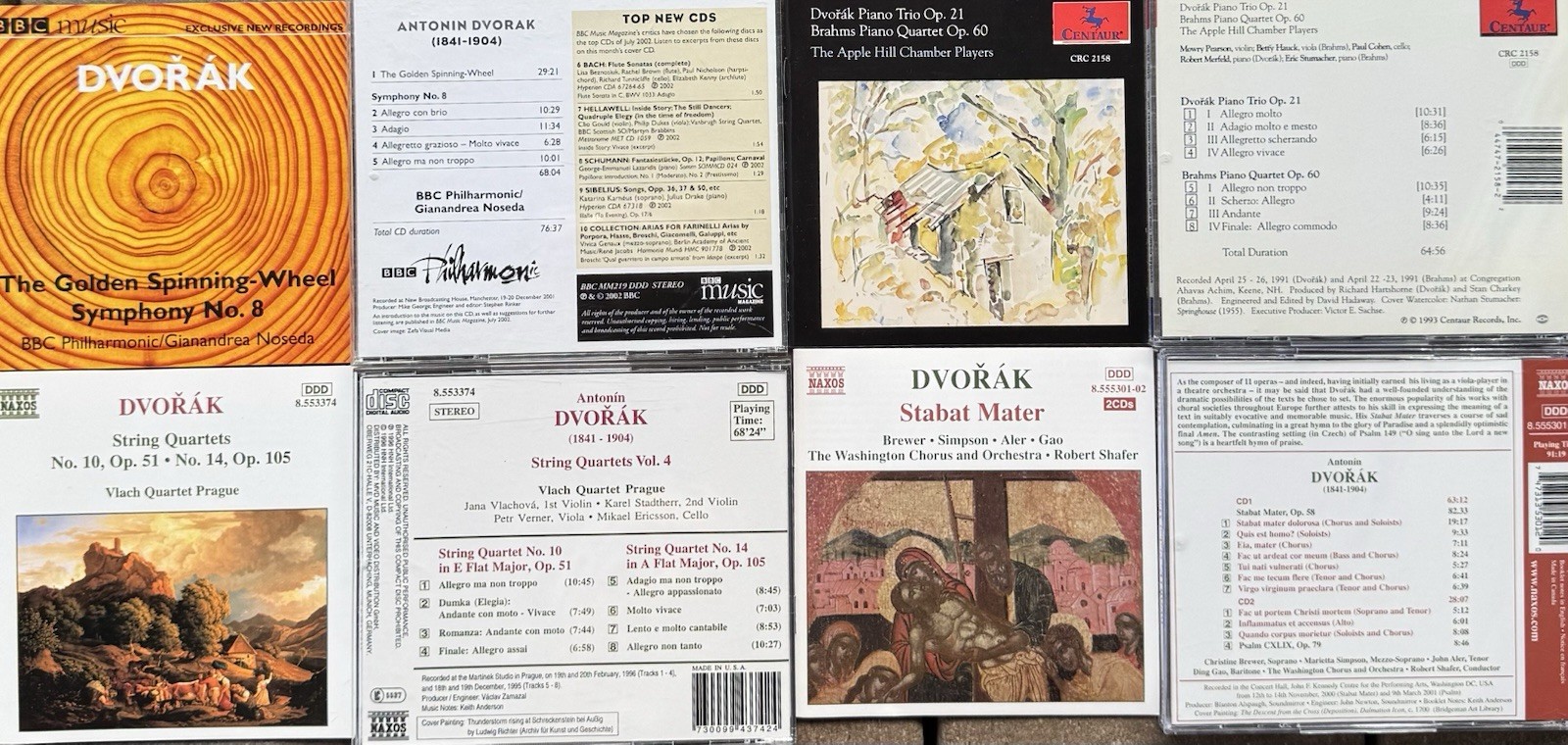 Dvorak—Symphony 8/Piano Trio/String Quartets/Stabat Mater. 4Albums (5CDs) Dvorak—Symphony 8/Piano Trio/String Quartets/Stabat Mater. 4Albums (5CDs)