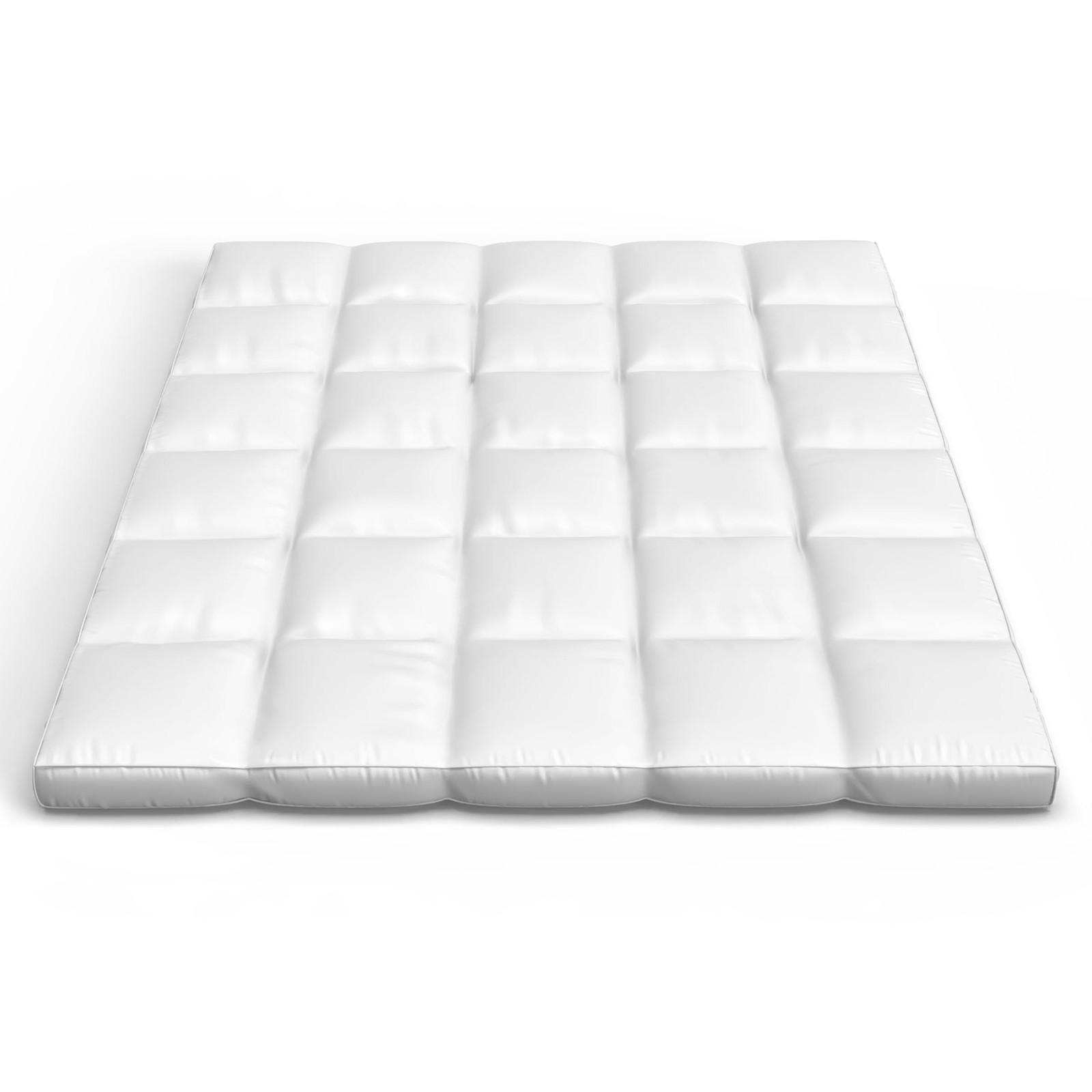 Down Mattress Topper - Queen 4-Inch Duck and Goose Feather Bed with Cotton Ma...