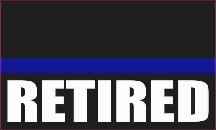 StickerTalk 5x3 Retired Blue Lives Matter Bumper Sticker Vinyl Vehicle Decal ...