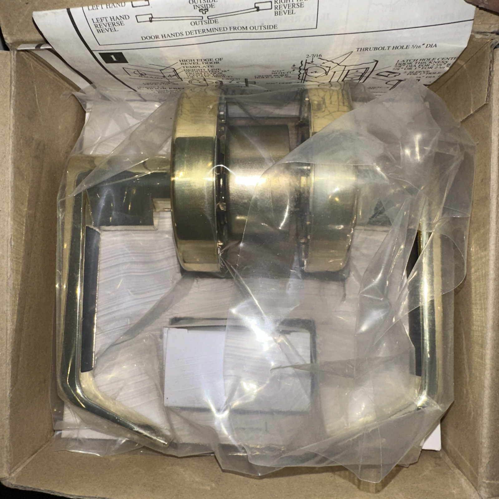 Yale GRD2 Cylindrical Lever Lock 4607LN /605 (brass) finish
