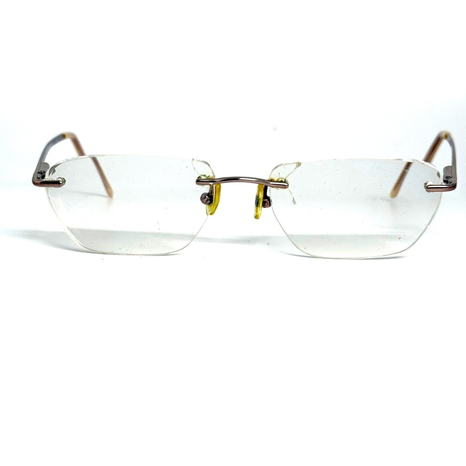 Adrienne Vittadini AV6021 123 Rimless Bronze Rectangular Eyeglasses 52-18-130