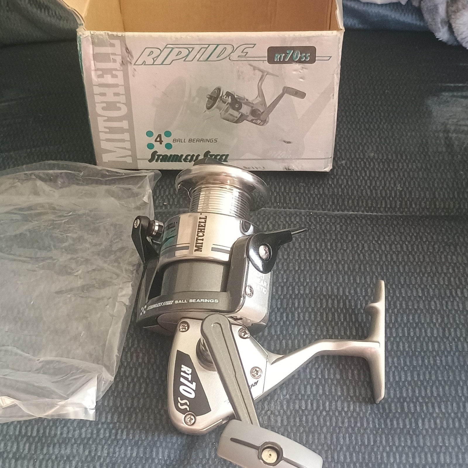 Vintage Mitchell Riptide RT70SS Stainless Steel Spool 4 Ball Bearings Vintage Mitchell Riptide RT70SS Stainless Steel Spool 4 Ball Bearings