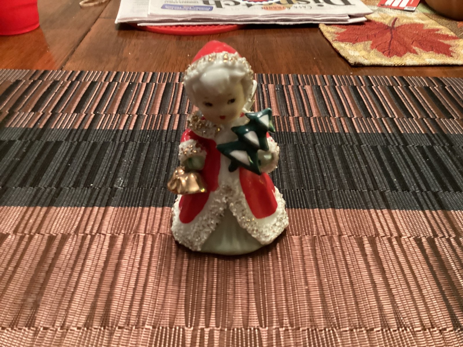 vintage christmas angel bell figurine vintage christmas angel bell figurine