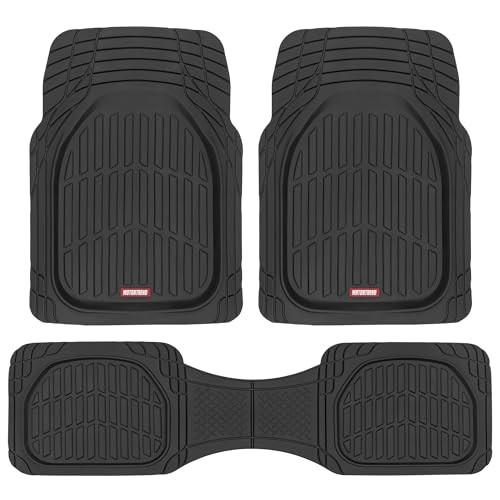 Motor Trend FlexTough Floor Mats for Cars, Black Deep Dish All-Weather Car Mats, Motor Trend FlexTough Floor Mats for Cars, Black Deep Dish All-Weather Car Mats,