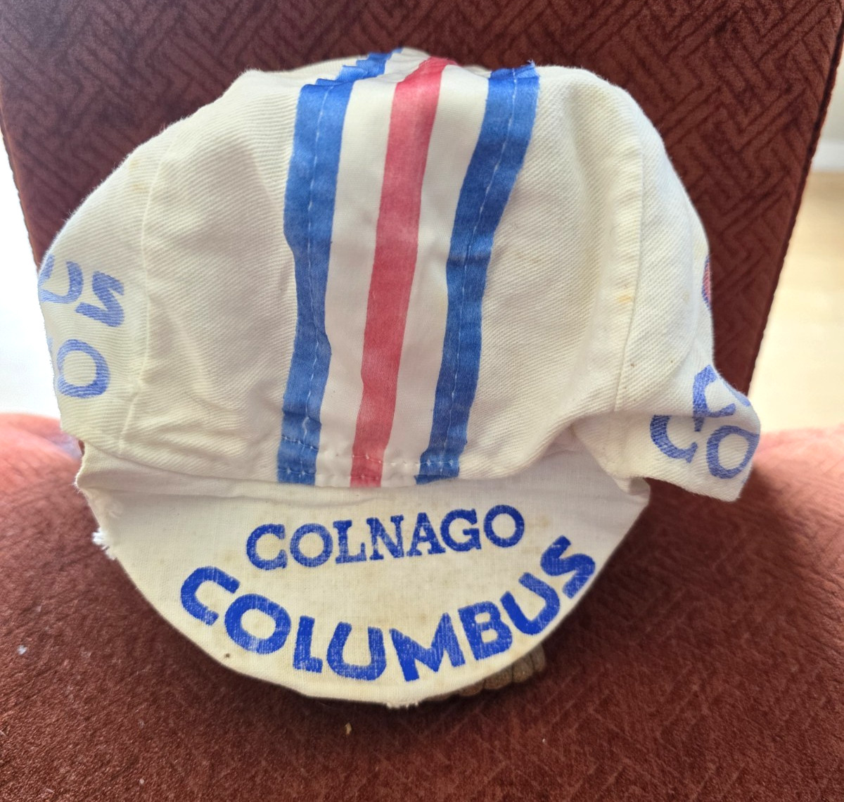 Vintage Colnago Columbus Rainbow Stripe Cycling Cap