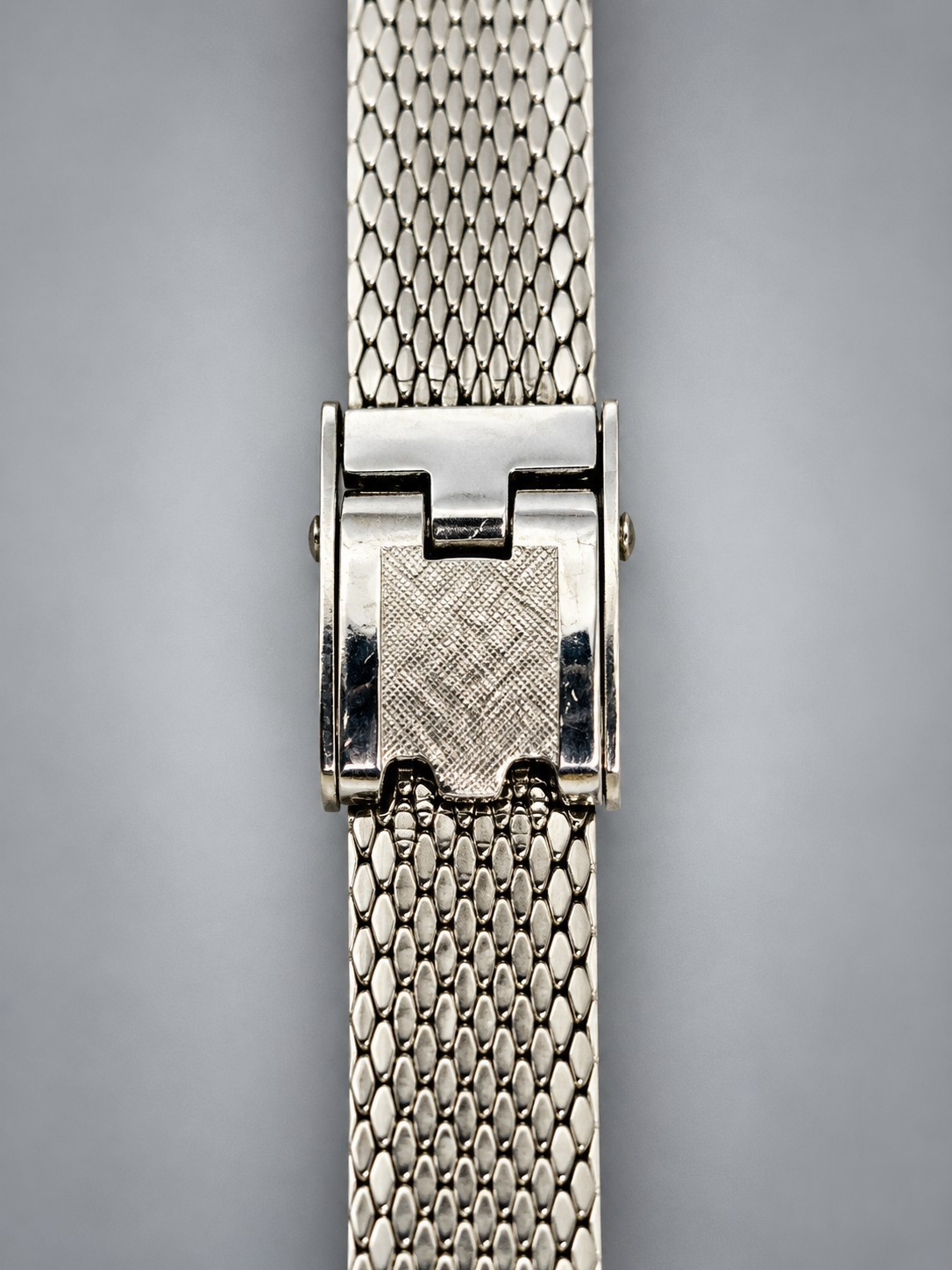 NOS Vintage Kreisler 1/20 10K White Gold Filled Ladies Mesh Watch Band USA