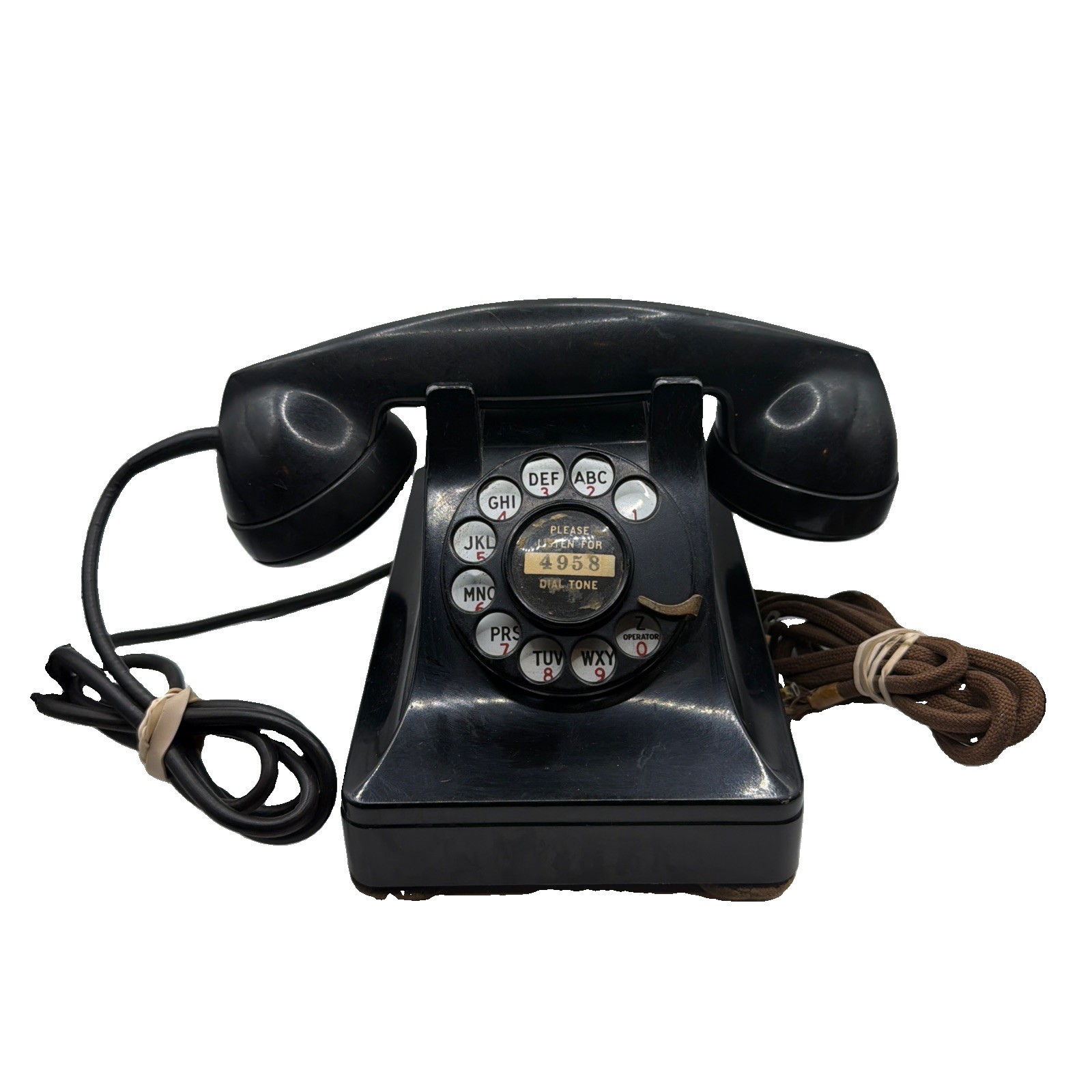 Vintage 1941 Western Electric 302 Bell System F1 Black Rotary Telephone Antique