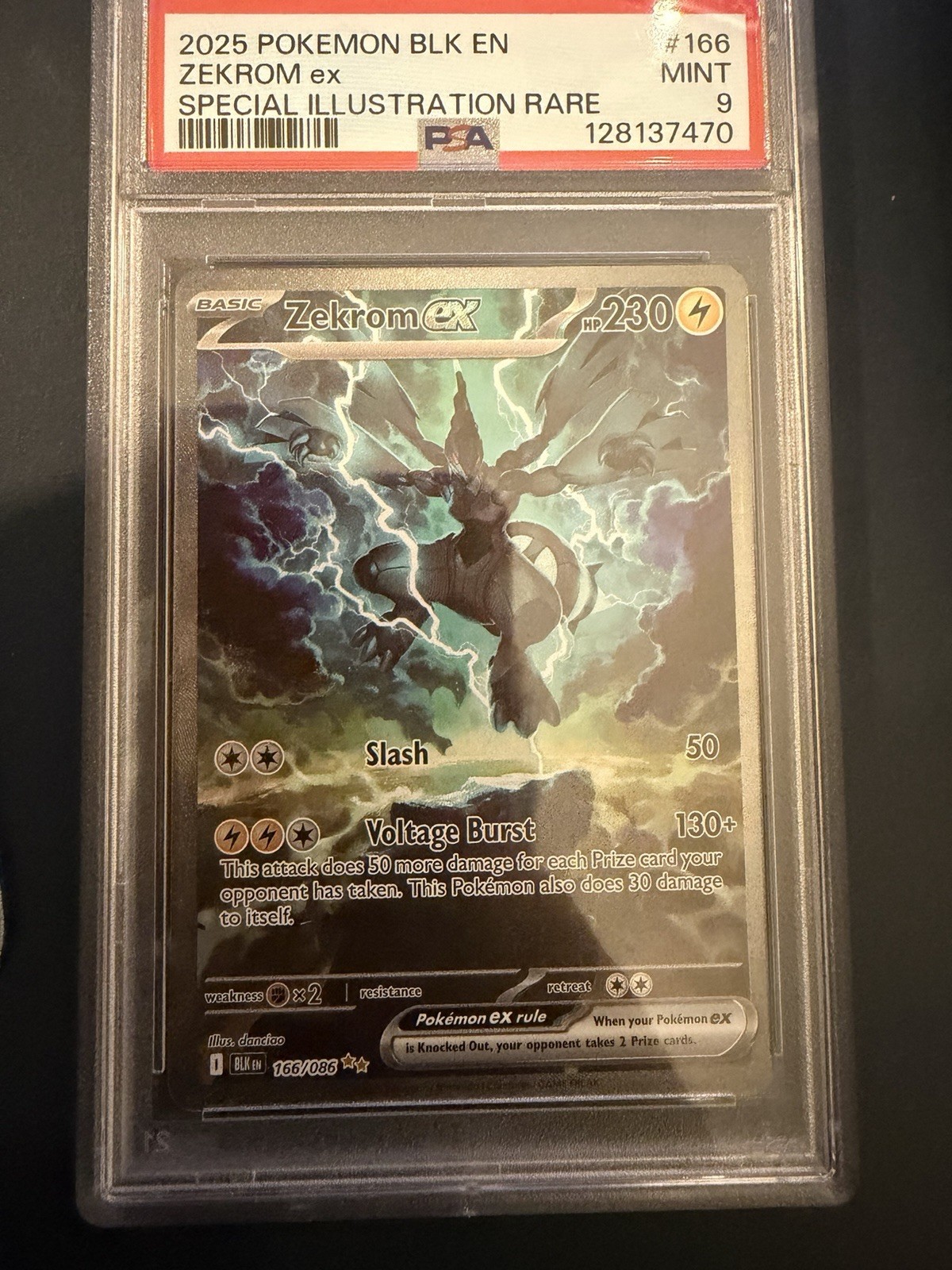 Pokémon TCG Zekrom EX Black Bolt Special Illustration Card #166/086 PSA 9 Card Pokémon TCG Zekrom EX Black Bolt Special Illustration Card #166/086 PSA 9 Card