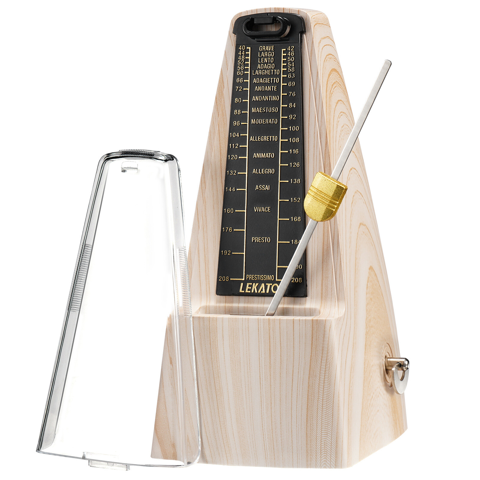 LEKATO Mechanical Metronome Vintage Music Timer Copper Tempo Piano Guitar US