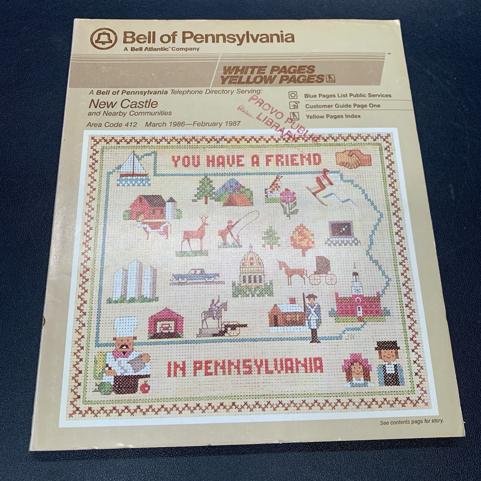 Vtg 1986-87 New Castle Pennsylvania Telephone Directory Phone Book Area 602. A5 Vtg 1986-87 New Castle Pennsylvania Telephone Directory Phone Book Area 602. A5