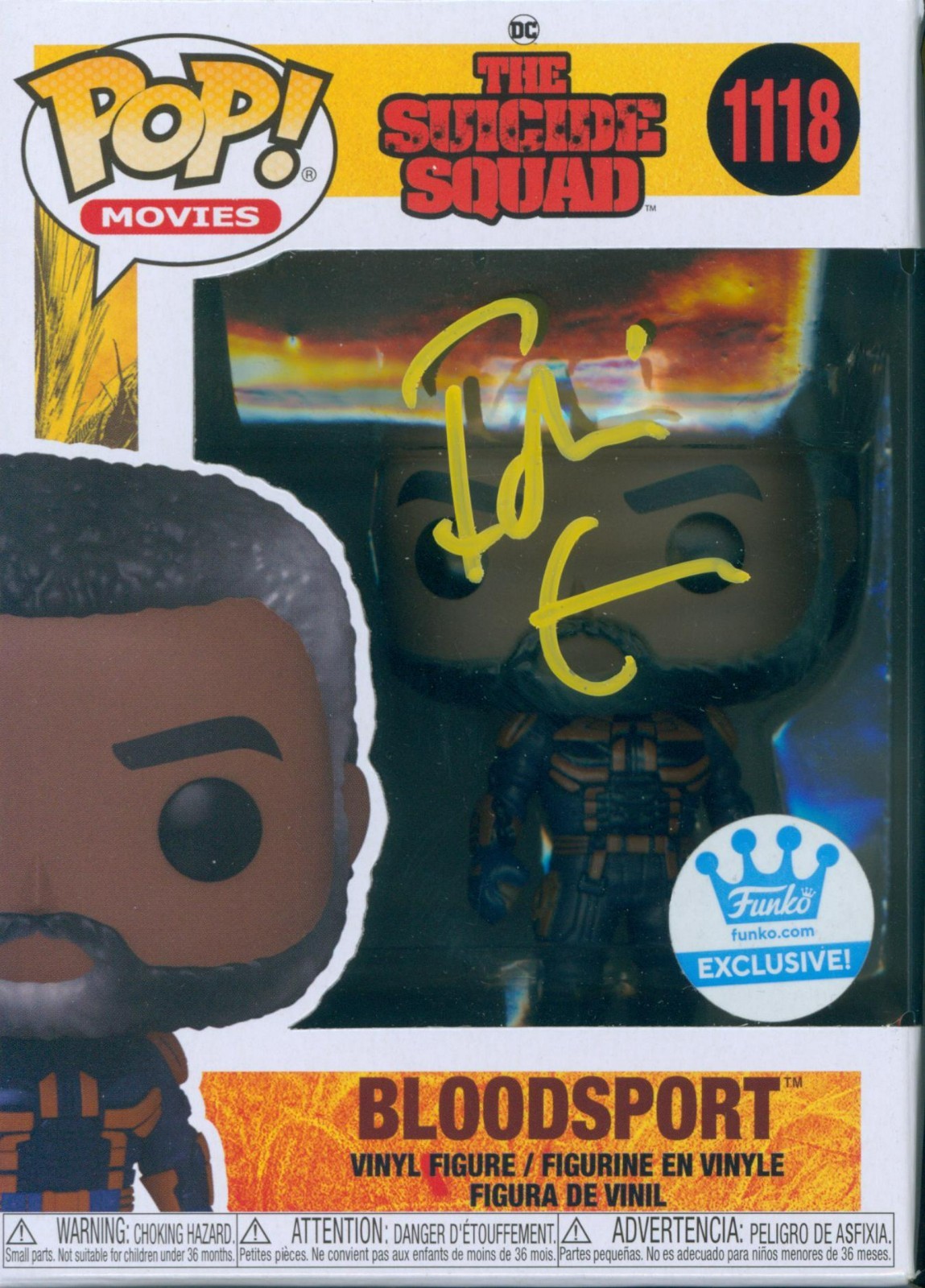 Idris Elba Signed Bloodsport Suicide Squad Funko| 1118 SWAU WITNESS