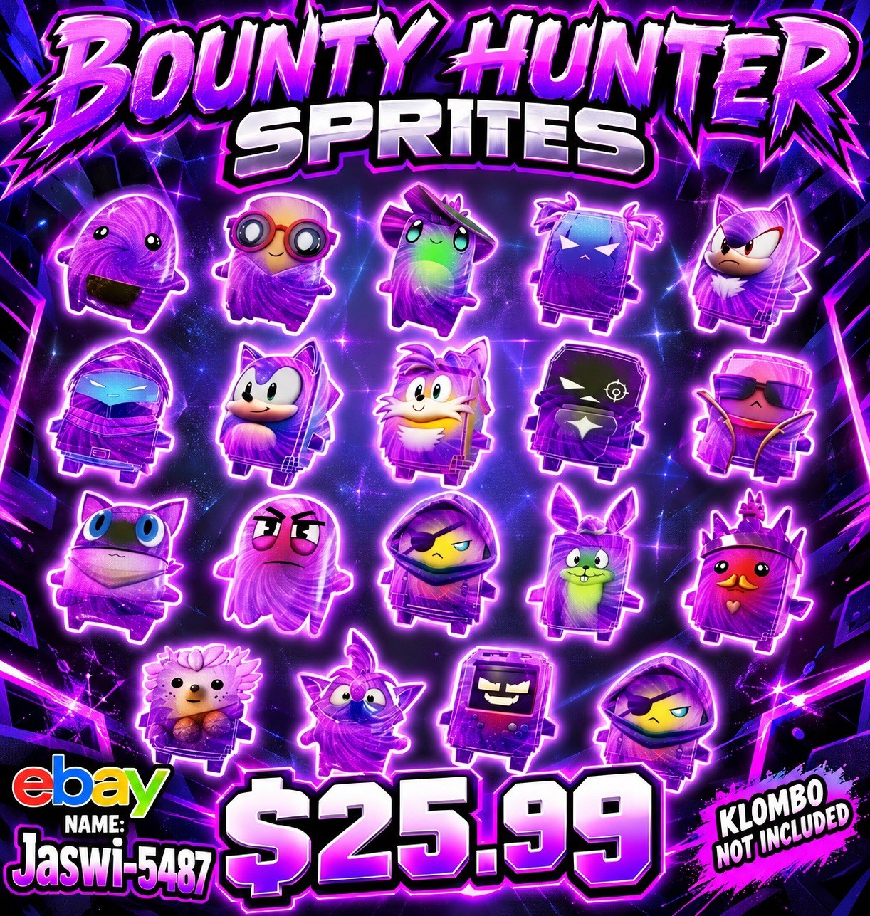 Complete Bounty Hunter Sprites Collection | Crown Included