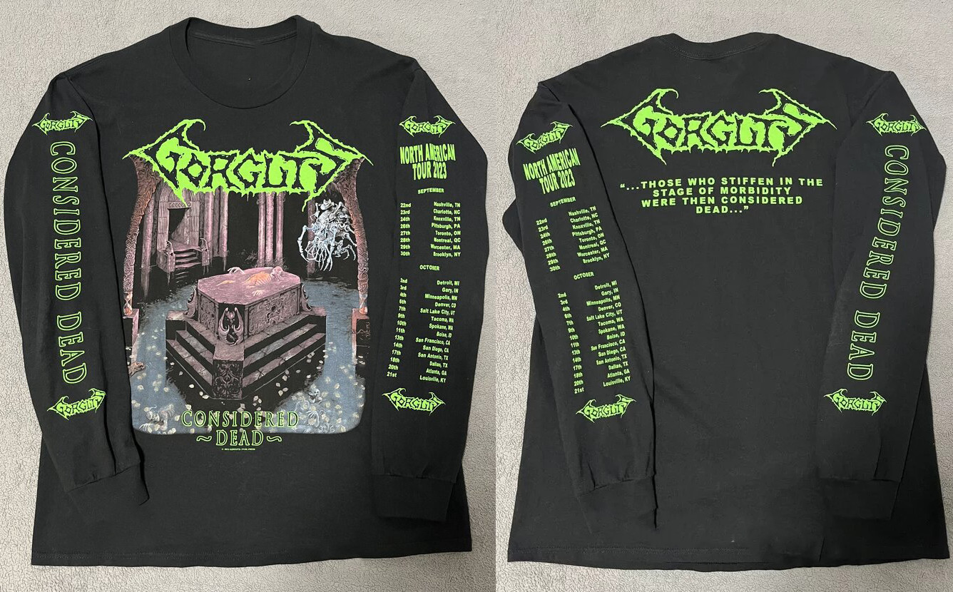 Gorguts 2 Sides North American Tour Long Sleeve  Black Unisex S-5XL IM1273