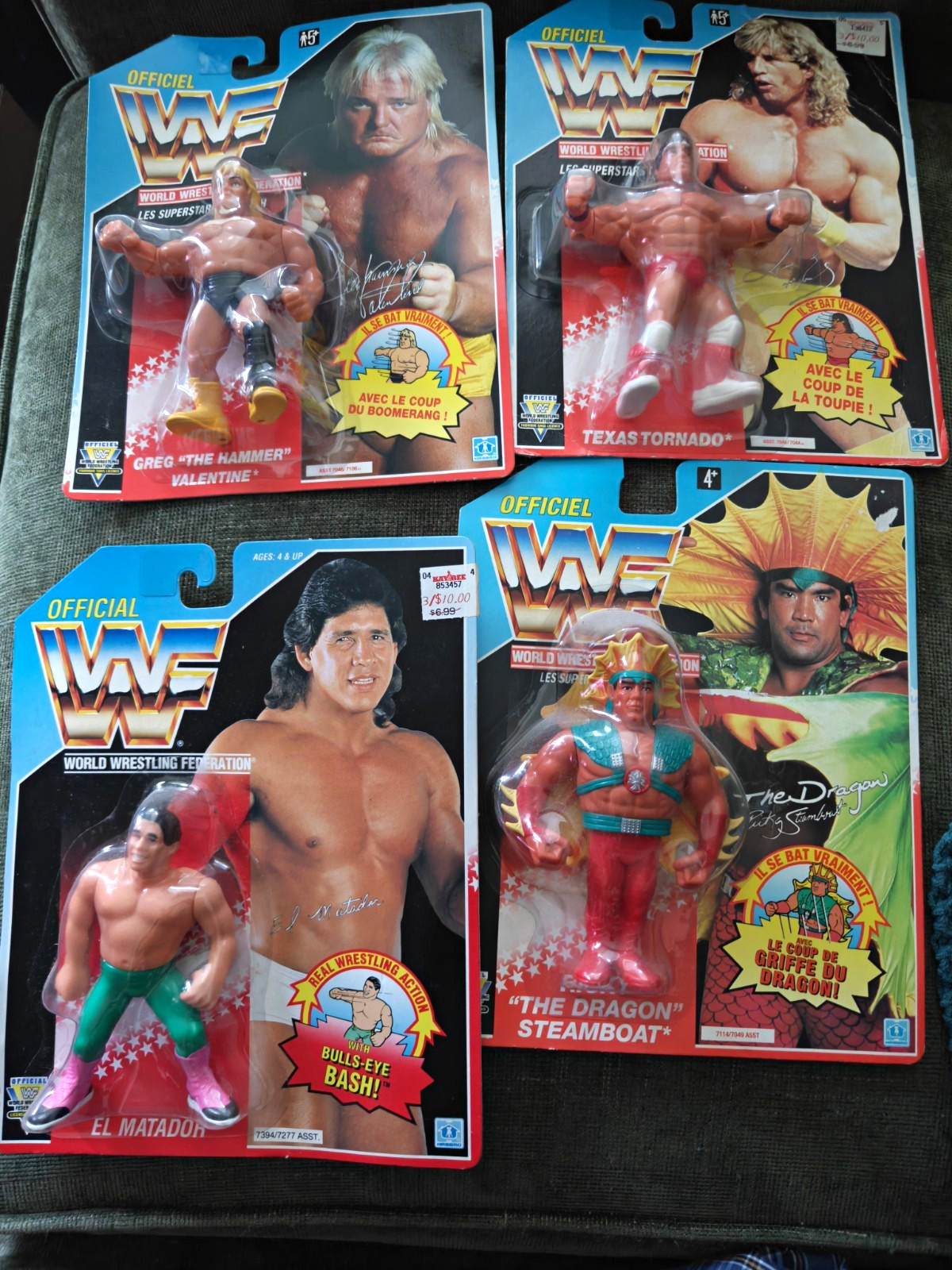 WWF Hasbro Lot Greg The Hammer Texas Tornado Ricky Steamboat Tito Santana WWE WWF Hasbro Lot Greg The Hammer Texas Tornado Ricky Steamboat Tito Santana WWE