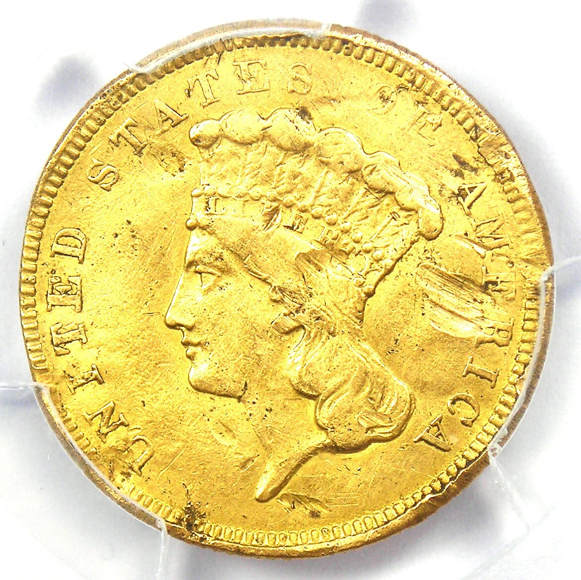 1854-O Three Dollar Indian Gold New Orleans Coin $3 - Certified PCGS XF Details