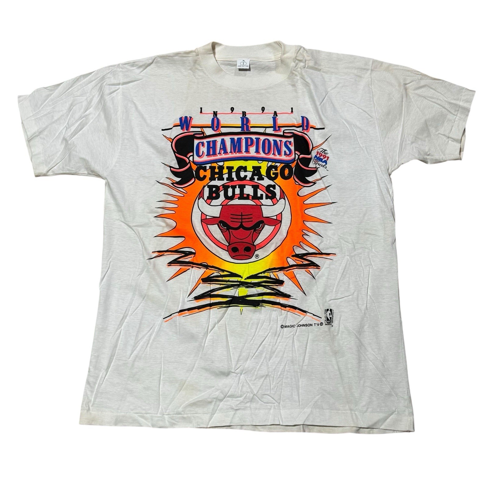 Vintage Chicago Bulls 1991 NBA CHAMPIONS T Shirt XL Jordan