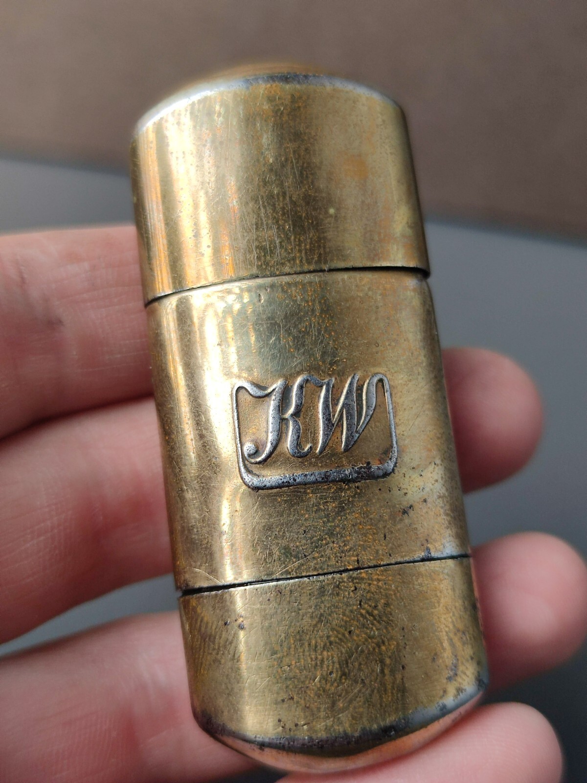 Vintage Rare KW TRENCH STYLE LIGHTER (KARL WIEDEN) Working Vintage Rare KW TRENCH STYLE LIGHTER (KARL WIEDEN) Working