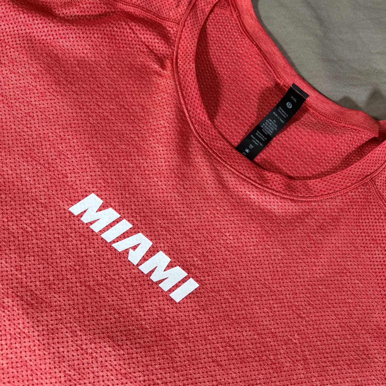 NWT- Lululemon X Miami Heat Metal Vent Tech SS 2.0 Shirt XXL Dark Red $108 NBA NWT- Lululemon X Miami Heat Metal Vent Tech SS 2.0 Shirt XXL Dark Red $108 NBA